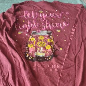 Simply Southern Pink Long Sleeve Tee with Inspirational Design